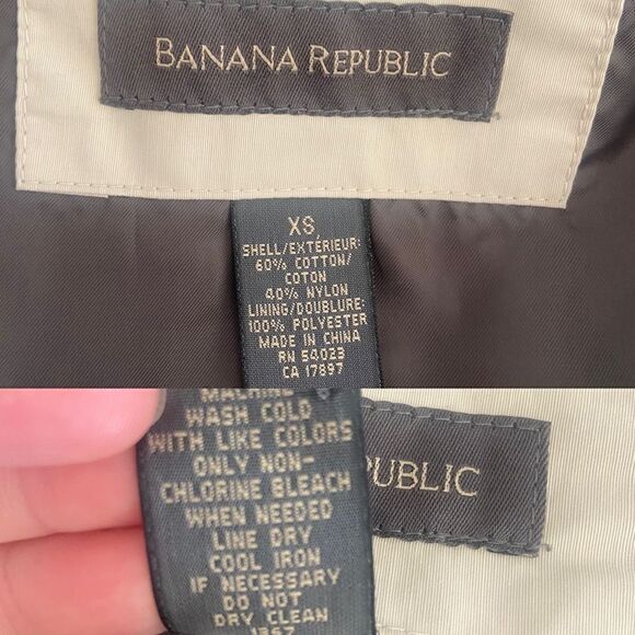 Banana Republic Trench Coat Winter Rain Jacket size XS - Picture 12 of 12